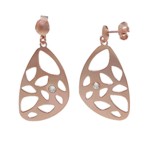 Rose gold Plated Sterling Silver Earrings w/cut-out shapes Rose gold Plated Sterling Silver Earrings w/cut-out shapes